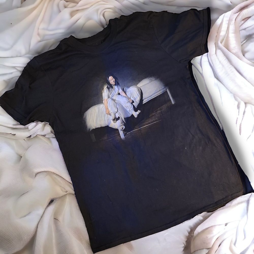 Billie Eilish, "When We Sleep Tour", 2019 Concert Merchand, Black T-Shirt, Large